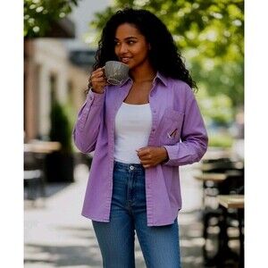 Vintage Snow White And The Seven Dwarfs Shirt,Size Large, Purple, Button Up,1990